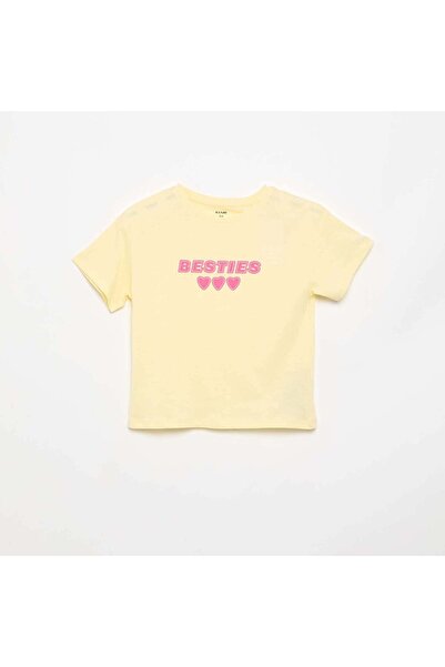KIABI Fantasy Print T-Shirt Yellow