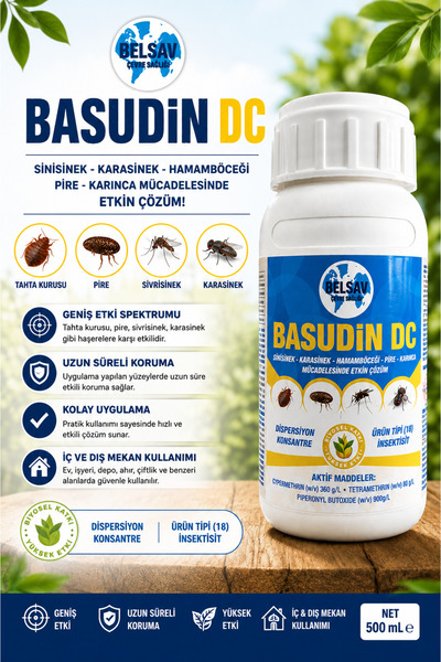 Belsav BASUDİN 250 CC Haşere ilacı (Pire- Tahtakurusu - Hamamböceği - Almanha...