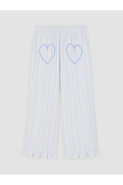 LC Waikiki LCW Kids Elastic Waist Striped Girl's Trousers
