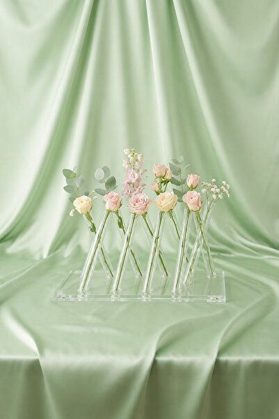 TR Turan Collection DECORA X Set de 10 Suporturi pentru vaze din acril – Supo...