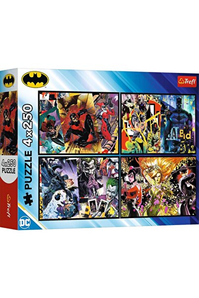 Trefl PUZZLE 4X250 BATMAN DC BATMAN IN ACTION