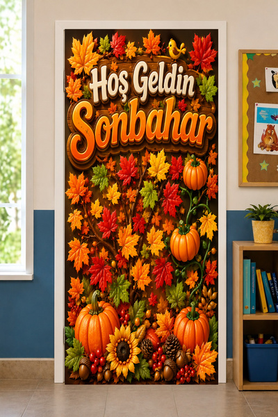 PROMISEBACKDROP2 190x75cm Husă elastică pentru ușa sălii de clasă, Bun venit ...
