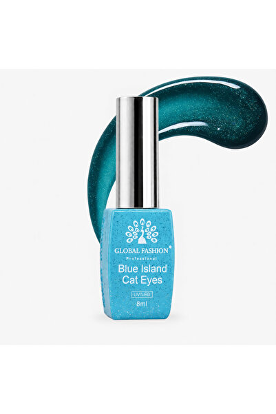 GLOBAL FASHION Professional Blue Island Cat Eyes Gel Nail Polish 8ml