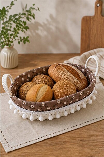 Bayev Favorite 9232 Oval Örtülü Rattan Ekmek Sepeti Ekmeklik