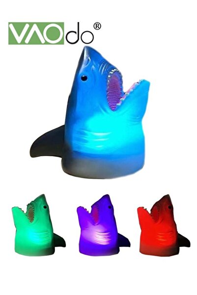 VAODO LED Shark Night Light Can Change Color By Touching 8 Kinds of Light Adj...