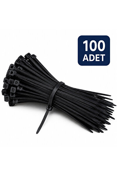 Genel Markalar 3.6x250 mm Siyah Kablo Bağı (Cırt Kelepçe) 100 Adet
