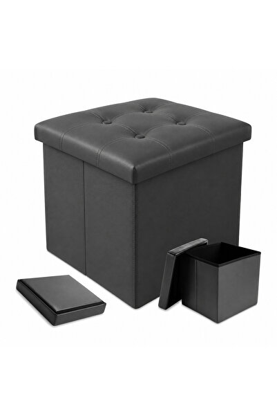 Generic Brand Taburet pliabil cu spatiu de depozitare, 39 L, sarcina maxima 1...