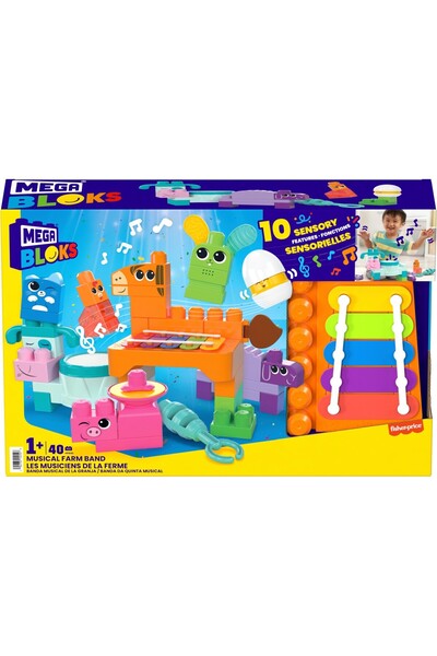 mattel MEGA BLOKS 40 PIECE CONSTRUCTION SET