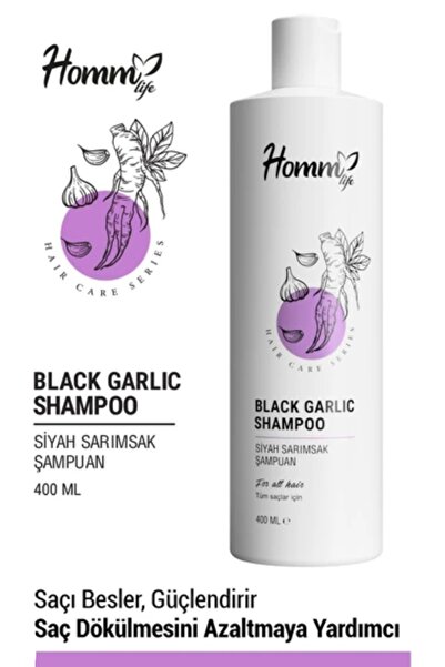 HOMM LİFE CLEAN Homm life siyah sarımsaklı dökülme karşıtı şampuan