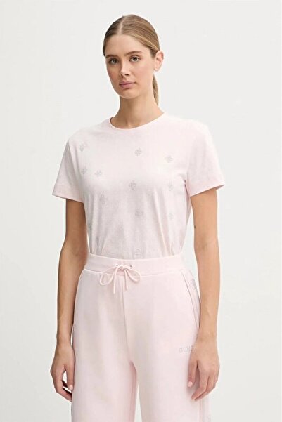 Guess Rhombus Kadın Aktif Regular Fit T-Shirt