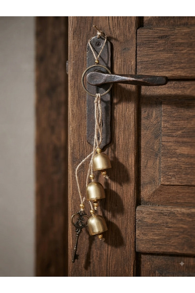 PİRAMİGO Kelt Kapı Koruma Çanları Bronz Metal Çan Dilek Anahtarı Witchbell