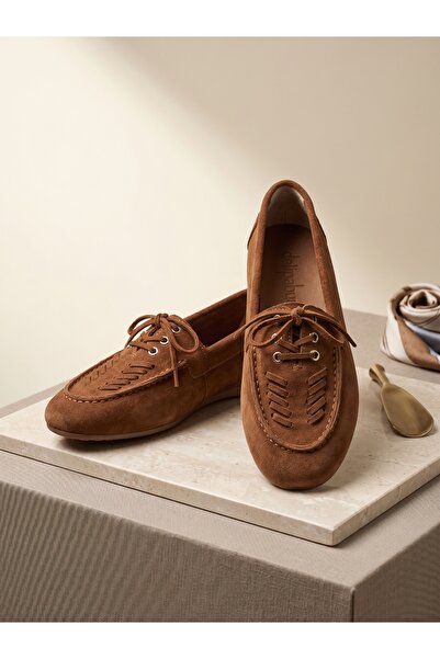 Deripabuc Balerini din piele naturală Soil Suede pentru femei DP86-0004