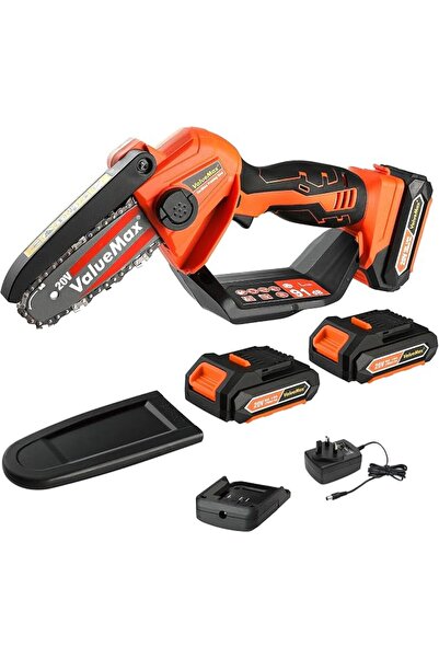 GENERAL 10cm Cordless Mini Electric Chainsaw with 2.0 Ah Battery, 20V One-Han...