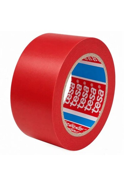 Tesa Banda Adeziva pentru Marcare si Semnalizare, 33 m x 50 mm, Rosie