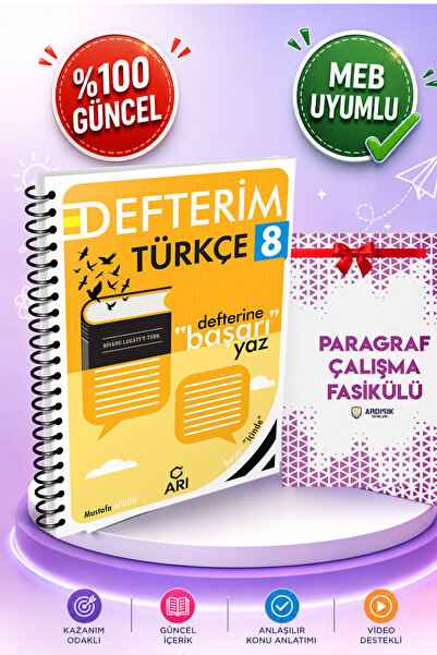 Arı Yayıncılık 8. Sınıf Türkçe Akıllı Defter