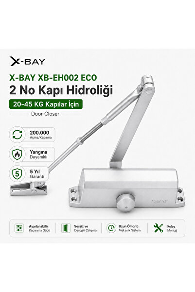 X-BAY XB-EH002 Eco 2 Numara Kapı Hidroliği – 20-45 kg Kapılar İçin