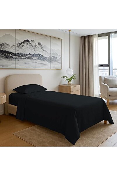 GENERAL 100% Cotton Flat Bed Sheet Single Size 400 Thread Count Long Staple C...