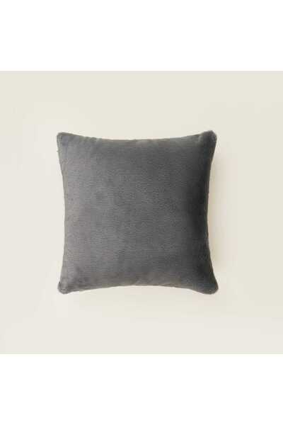 Evidea Soft Post Throw Pillow Cover - Anthracite - 45X45 cm