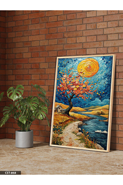 Evinemoda Colorful Forest One Piece Wooden Framed Painting