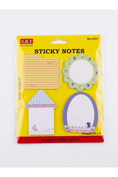 S.B.T Stationery S.B.T Printed Design Sticky Notes Multicolour | Pack of 1 Pc...