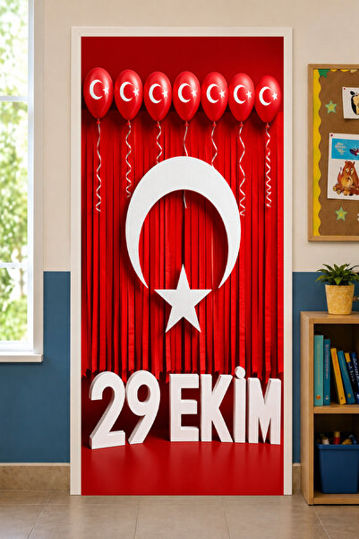 PROMISEBACKDROP2 190x75cm Lastikli okul sınıfları kapı giydirme, 29 Ekim Cumh...