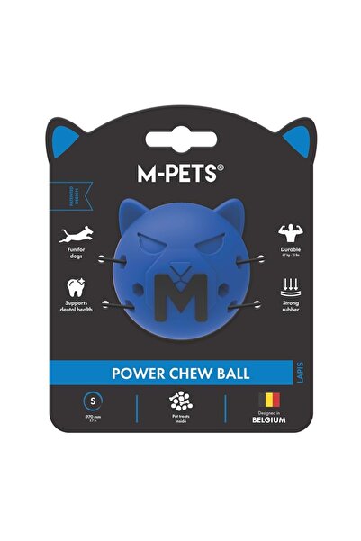 M-PETS Power Chew Ball Rubber Dog Toy Lapis (S)