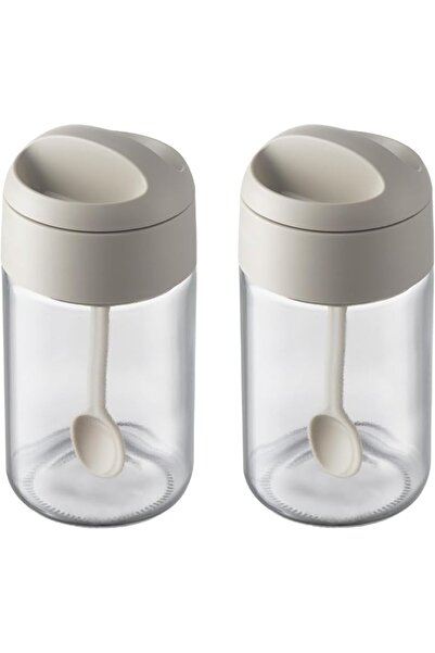 GENERAL Sugar And Salt Container Set, Spice Jars With Lid And Spoon, 8.8 OZ S...