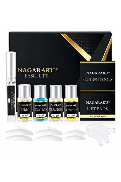 NAGARAKU Kirpik Lifting seti 7 Ml yapıştırcılı Lash Lift, kaş & kirpik perma ...