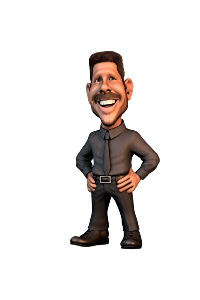 MINIX Atletico Madrid Diego Simeone Figure, 7 cm