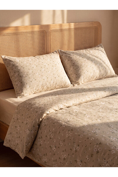 LC Waikiki Alita City Lcw Home Mixed Floral Pattern Double Duvet Cover with D...