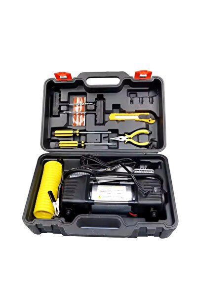 OEM Kit de reparare anvelope auto, Compresor 12V cu 2 pistoane și 11 accesorii