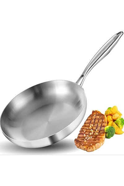 GENERAL 30cm Stainless Steel Frying Pan by Mecacoz, Non-Toxic, Stove and Indu...