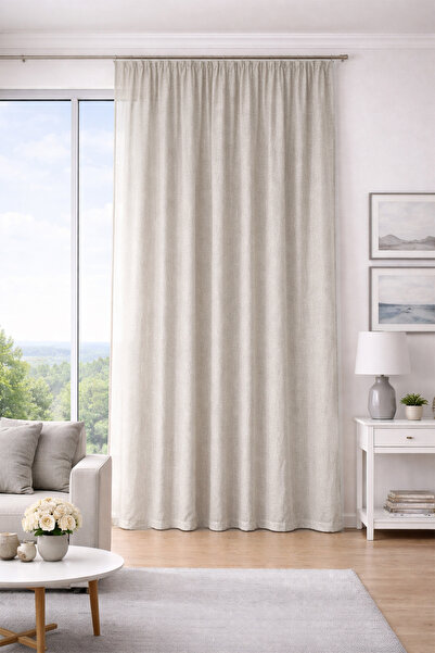 Premier Home Regina krem zavjesa od tila prilagođene veličine 260x270 bez nabora