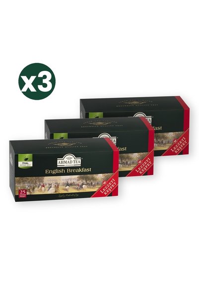 Ahmad Tea English Breakfast Bardak Poşet Çay 25'li 50 G 3'li Ekonomik Paket –...