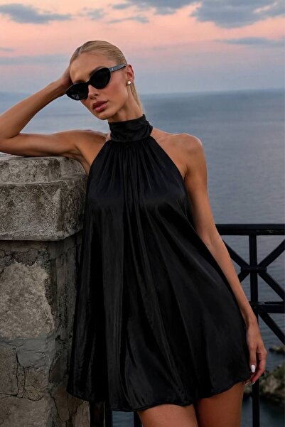Secret Passion Lingerie New Season Turtleneck Back Low-Cut Satin Women's Mini...
