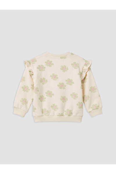 LC Waikiki Lcw Baby Ecru Floral Patterned Baby Girl Set