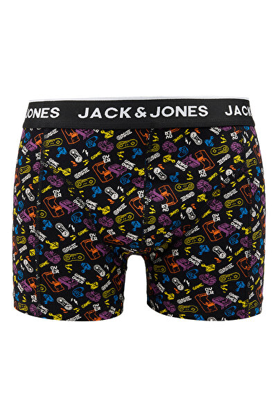 Jack & Jones Siyah Erkek Boxer 12309121 JACGAMING TRUNKS 3 PACK