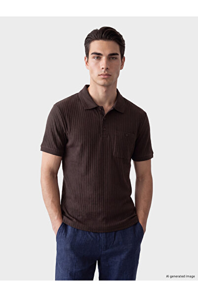 LC Waikiki Rmz Gi̇yi̇m Farkiyla Devrik Roba Yaka Men's T-Shirt