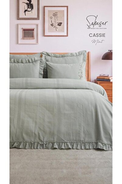 Şaheser Home Collection Cuvertură de pat dublă Cassie Mint