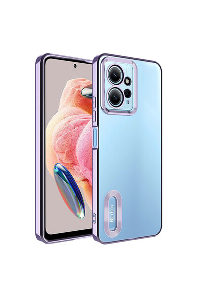 zore حافظة هاتف Xiaomi Redmi Note 12 4G مع حماية لعدسة الكاميرا وشعار يظهر شع...