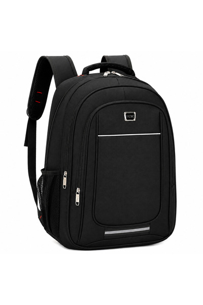 Alessandro DESIGN Rucsac Travel Business BAKU, 48x32x18 cm, Oxford, Negru si alb