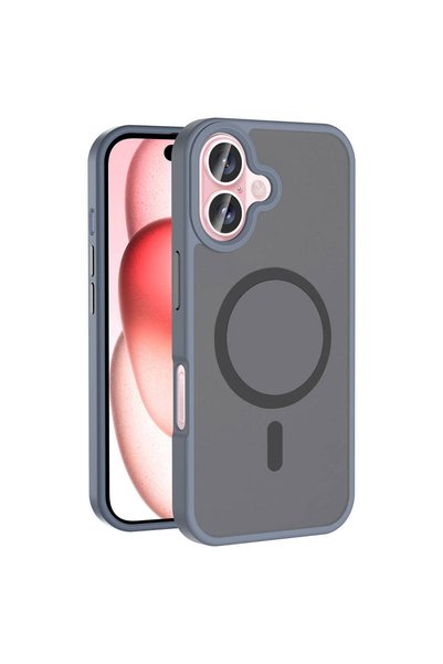 zore iPhone 16 Plus Case Magsafe Supported Camera Raised Silicone Matte Anti-...