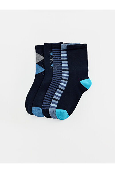 LC Waikiki Quality Pieces from Çelebi Store Embroidered Boys' Socks 5-Piece Set