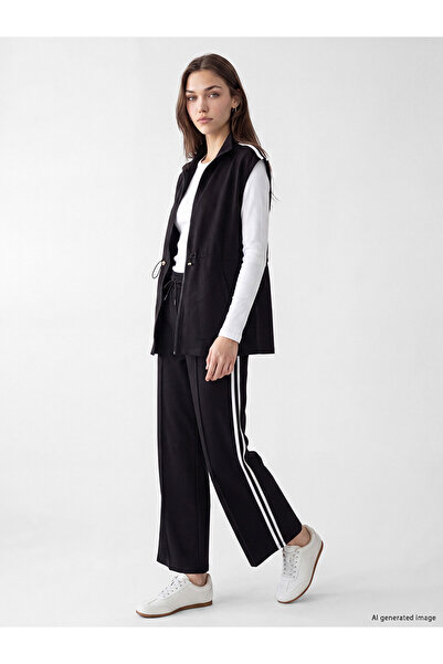 LC Waikiki Two Mt Shop Quality Lcw Modest Black Interlock Plain Standard & Re...