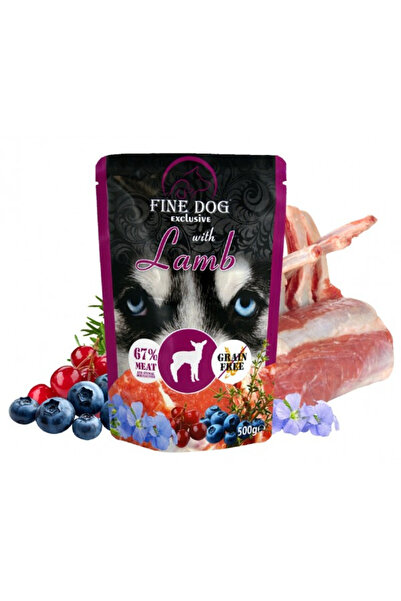 Fine Dog Hrană umedă pentru câini, cu miel, afine și merișoare, fără cereale,...