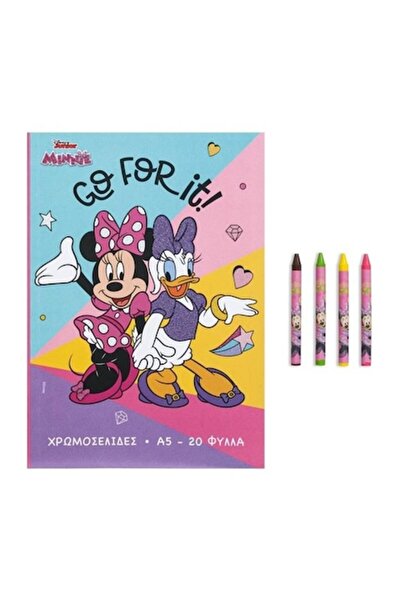 Minnie Mouse Set 12 creioane cerate si carte de colorat Minnie Mouse, multicolor