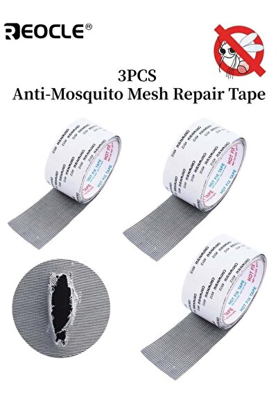REOCLE 3PCS Anti-Mosquito Mesh Repair Tape Waterproof Self-Adhesive Patch Str...
