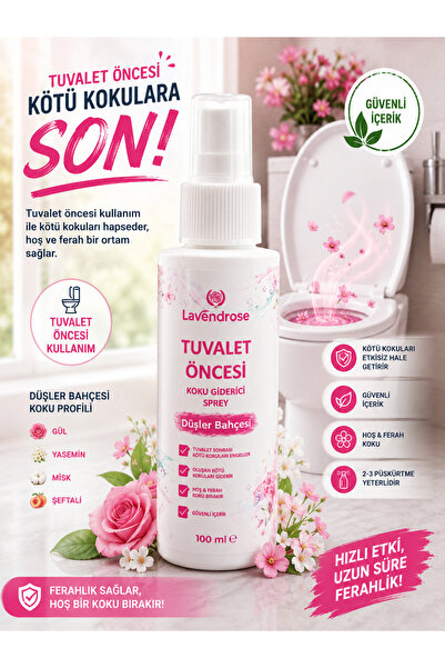 Lavendrose Tuvalet Kokusu - Tuvalet Öncesi ve Sonrası Koku Giderici Düşler Ba...