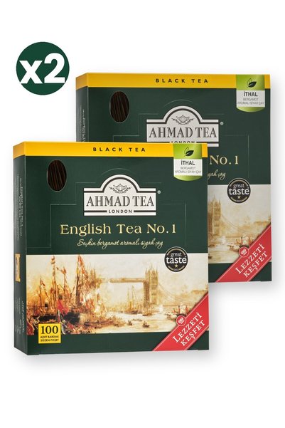 Ahmad Tea English Tea No.1 100'lü Bardak Poşet 2'li Ekonomik Paket – Toplam 200 Bardak Poşet