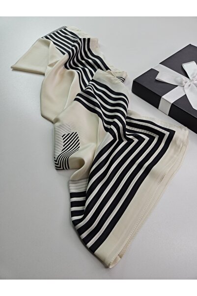 tomrisboutique Luxury Voile Silk Shawl Scarf Vira Pattern 70 X 180 cm